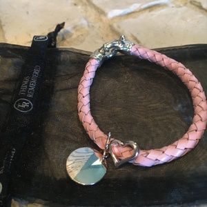 Pink Braided Leather Things Remembered Bracelet